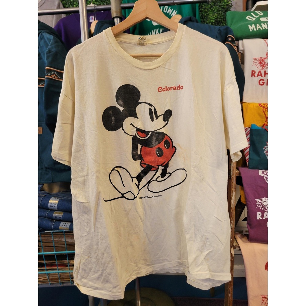 Vtg 80s COLORADO MICKEY MOUSE Tee 2xl // disneyland promo retro steamboat willy